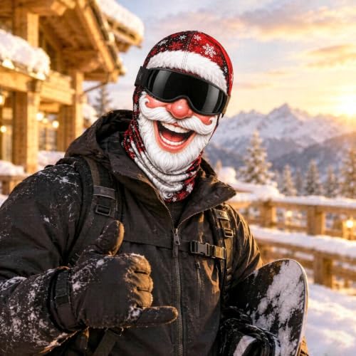 Christmas Masks for Adults 3D Funny Realistic Warm Velvet Old Man Mask - image 5