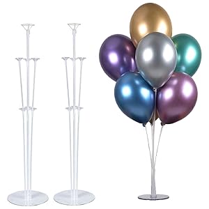PILIN Kit de soporte de globos de mesa para decoraciones de fiesta de cumpleaños y decoraciones de boda, decoraciones de globos de feliz cumpleaños para fiesta (2pcs)