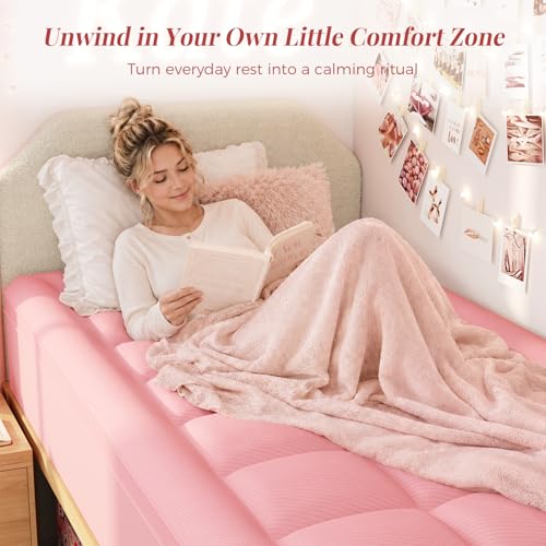 Image of ELEMUSE Twin XL 3 Inch College Dorm Essentials Memory Foam Mattress Topper | College Dorm Room Essentials, 2 Inch Cooling Gel Foam and 1 Inch Soft Pillow Top Bed Pad,Back to School
