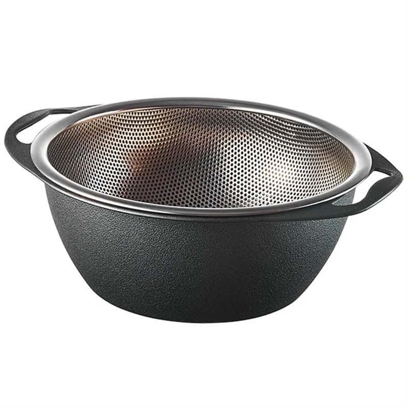 Cestello for colino da cucina a doppio strato Set di ciotole for scolapasta 2 in 1 Cestello for lavare frutta e verdura Ciotola for scolare l'insalata for frutta, verdura e pasta Cestello portaoggetti