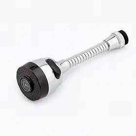 Torneira Extensível Pia de Cozinha com Aerador Dupla Função Bico Giratório 360° Cromado com 2 jato Spray e Jato Concentrado e Durabilidade Adaptador Universal Premium