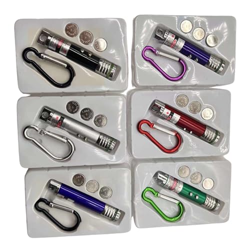 Image of Set of 2, Laser Light for Cats & Dogs to Play | Red Powerful Long Range Laser Pointer for Kids & Animal Play Fun | Keychain Laser Pointer LED Flashlight | Multicolour Pcs