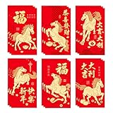 18 Pcs Chinese Red Envelopes, Chinese New Year Red Envelopes for Money 2026, Money Packets Spring Festival for Chineses Lunar Year New Years Reds Envelopess - Image 1