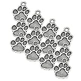 SHINEOFI 150 Piezas Colgante con huellas encantos de futbol colgante de pata para collar colgante de huella de perro perros colgantes de amuletos de aleación colgando DIY colgante