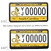 Black License Plate Frames, Ohuhu 2 PCS Matte Aluminum Car License Plate Holder Slim Design with Bolts Washer Caps, 2 Holes Licenses Plate Metal Covers Automotive Exterior Accessories for US Vehicles