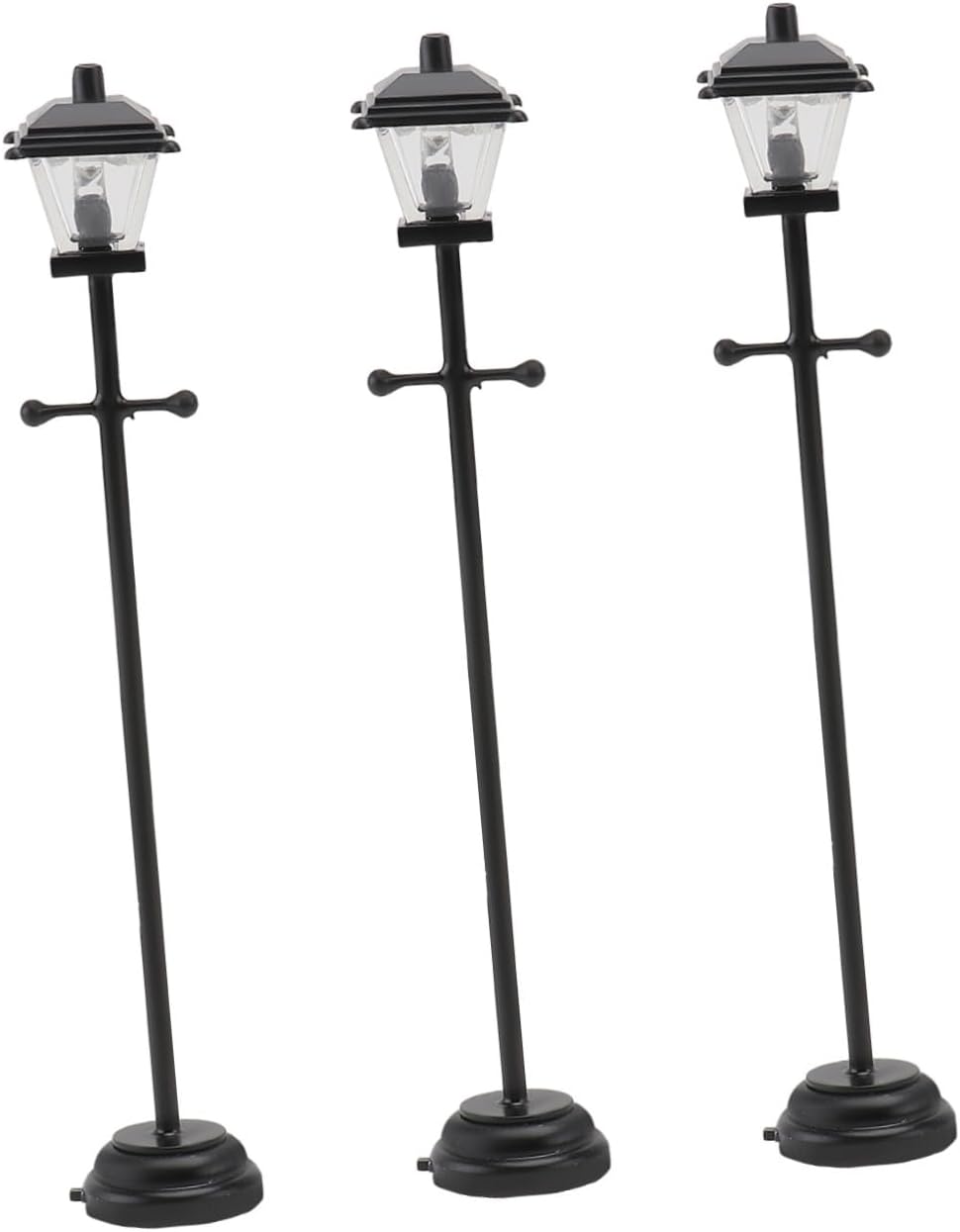 Vaguelly 3pcs Street Lamp Floor Lamps Models Table Miniature Ornament