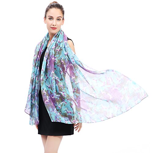Lina & Lily Unicorn Galaxy Print Women's Scarf Shawl Wrap Lightweight3