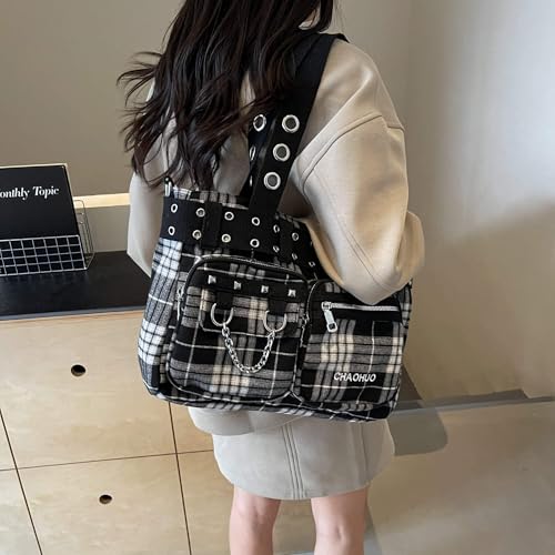 Goth Punk Messenger Bag, Emo Gothic Shoulder Bag3