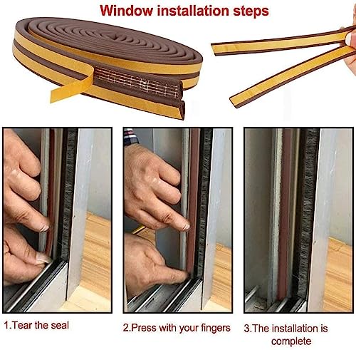 Image of YGM Acoustic Foams Ultimate D-Type Vacuum 540 Feet (30 Rolls of 18 Feet Seal) Door & Window Weather DIY Seal Strip, Superior Soundproofing, Wind Protection, Self Adhesive Tape, EPDM D Shape (Brown)