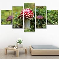 SIGNWIN 5 Panel Canvas Wall Art Modern Art Decorative Elements Dramatic Floral Multicolor Photography Single for Home Decorations Ready to Hang - 12