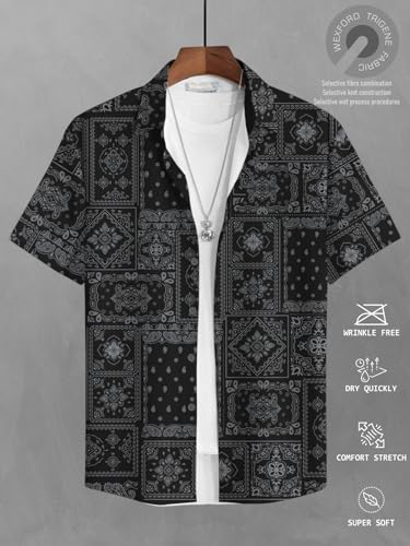 Image of BULLMER Trendy Regular Fit Printed Causal Shirt for Men - Pack of 1