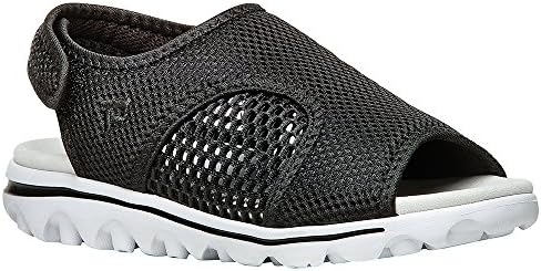 Propét Womens TravelActiv Sandal, Black, 9.5 XX-Wide US | Image 1