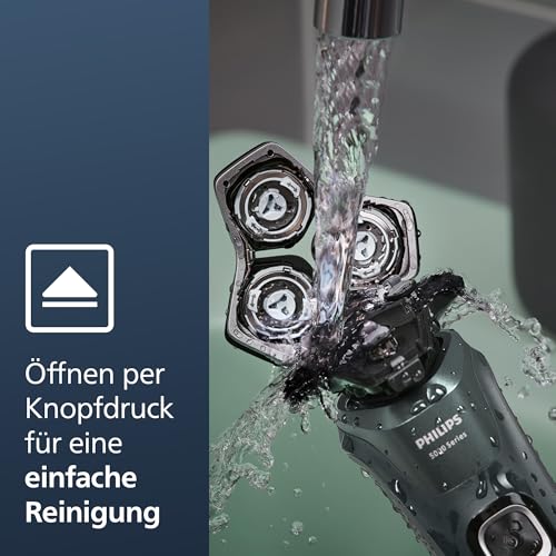 Foto von Philips Shaver Series 5000 – Elektrischer Nass- und Trockenrasierer für Herren mit ausklappbarem Trimmer, Ladestation & Reiseetui (Model S5884/35)