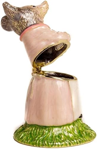 Miniatura 7 de Keren Kopal Mother Mouse Trinket Box Decorated with Crystals Jewelry Storage Stash Handpainted Animal Figure Gift Idea for Home Decoration