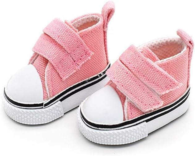 Amlhy 1/6 BJD Doll Canvas Shoes Costume Accessory 5cm, 1 Pair Pink