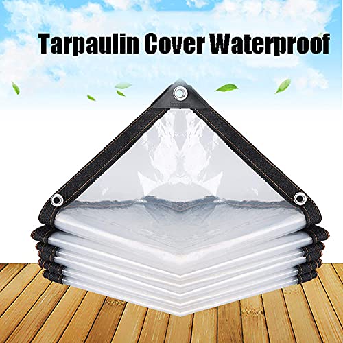 Lona transparente resistente 1x1m impermeable con ojales para lluvia 4