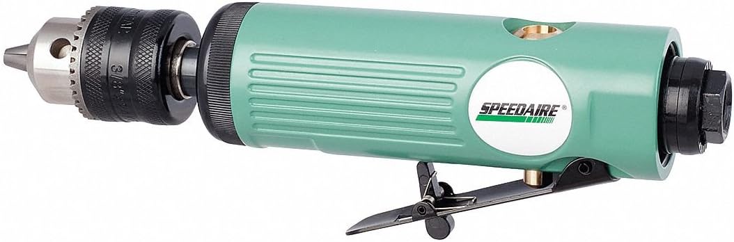 Speedaire 0.5 HP General Duty Keyed Air Drill, In-Line Style, 3/8 Chuck Size - 21AA78