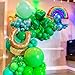 Green Balloons, 50pcs 12 Inch Different Shades Dark Green Balloons Green Latex Party Balloons for Party Decorations Patrick's Day Jungle Forest Themed Decorati