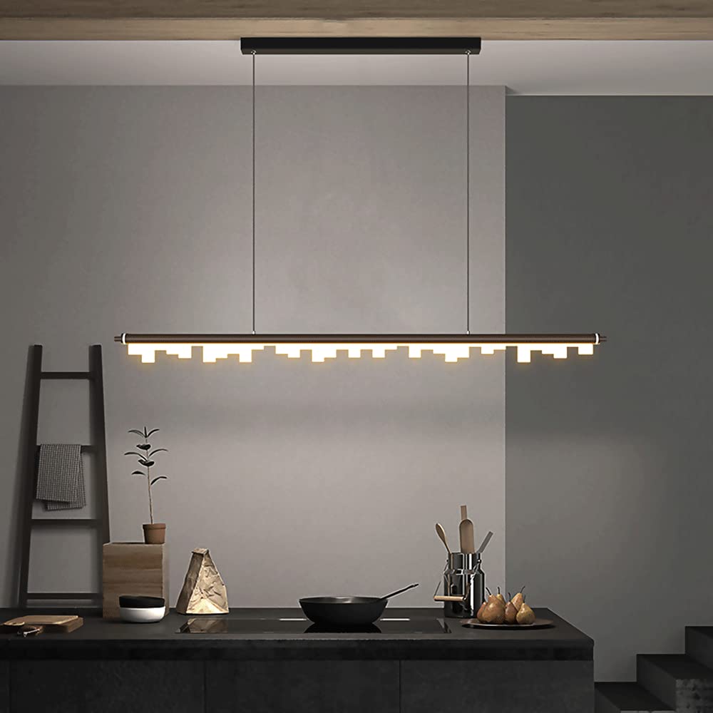 Liniowa metalowa lampa wisząca z akrylowym dekoracyjnym kloszem oświetleniowym, jadalnia z długim paskiem światła wiszące, nowoczesna lampa wisząca LED 19W na wyspę kuchenną, proste żyrandole