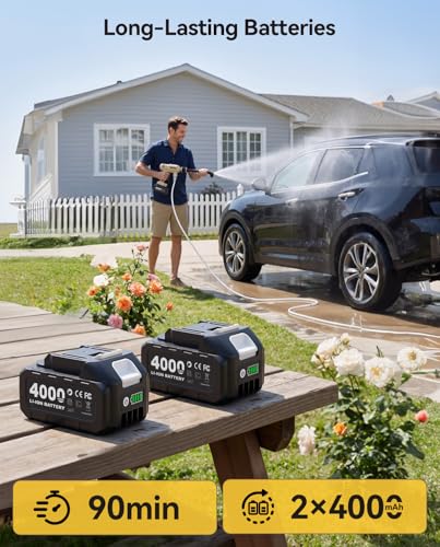 Image of TaskStar Portable Cordless 1250PSI High Pressure Power Washer