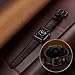 OUHENG Compatible with Apple Watch Band 49mm/46mm/45mm/44mm/42mm, Sweatproof Leather and Rubber Hybrid Band for iWatch Ultra 2/1 Series 10 9 8 7 6 5 4 3 2 1 SE, Chocolate Brown/Black