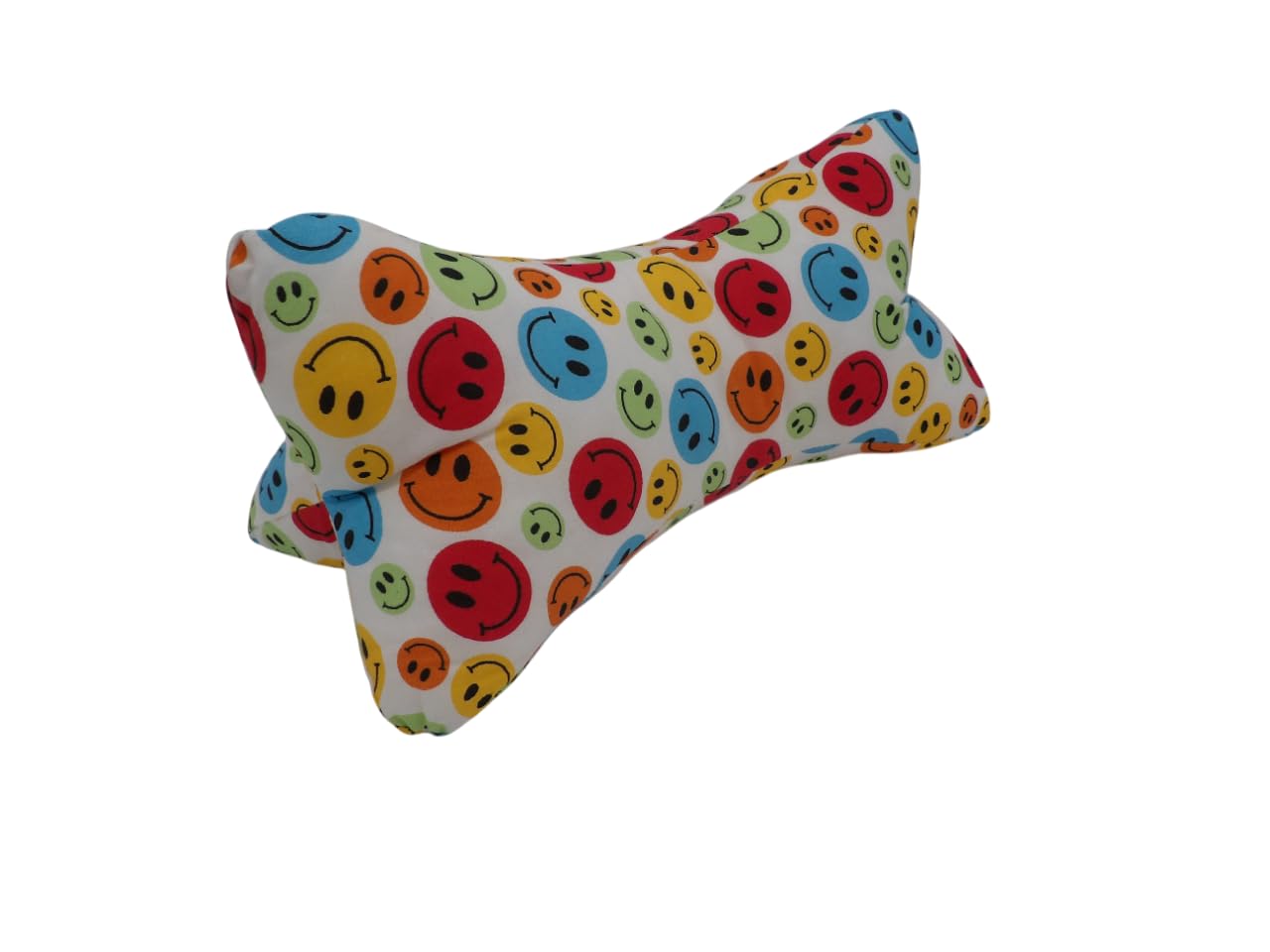Manufaktur Martinshof Leseknochen Smiley, Nackenkissen, Nackenknochen, Nackenrolle,Lesekissen, Leseknochen, Buchstütze, Relaxkissen, Kissen, Nackenstütze, ergonomisch, Baumwolle, Gräser, Blätter
