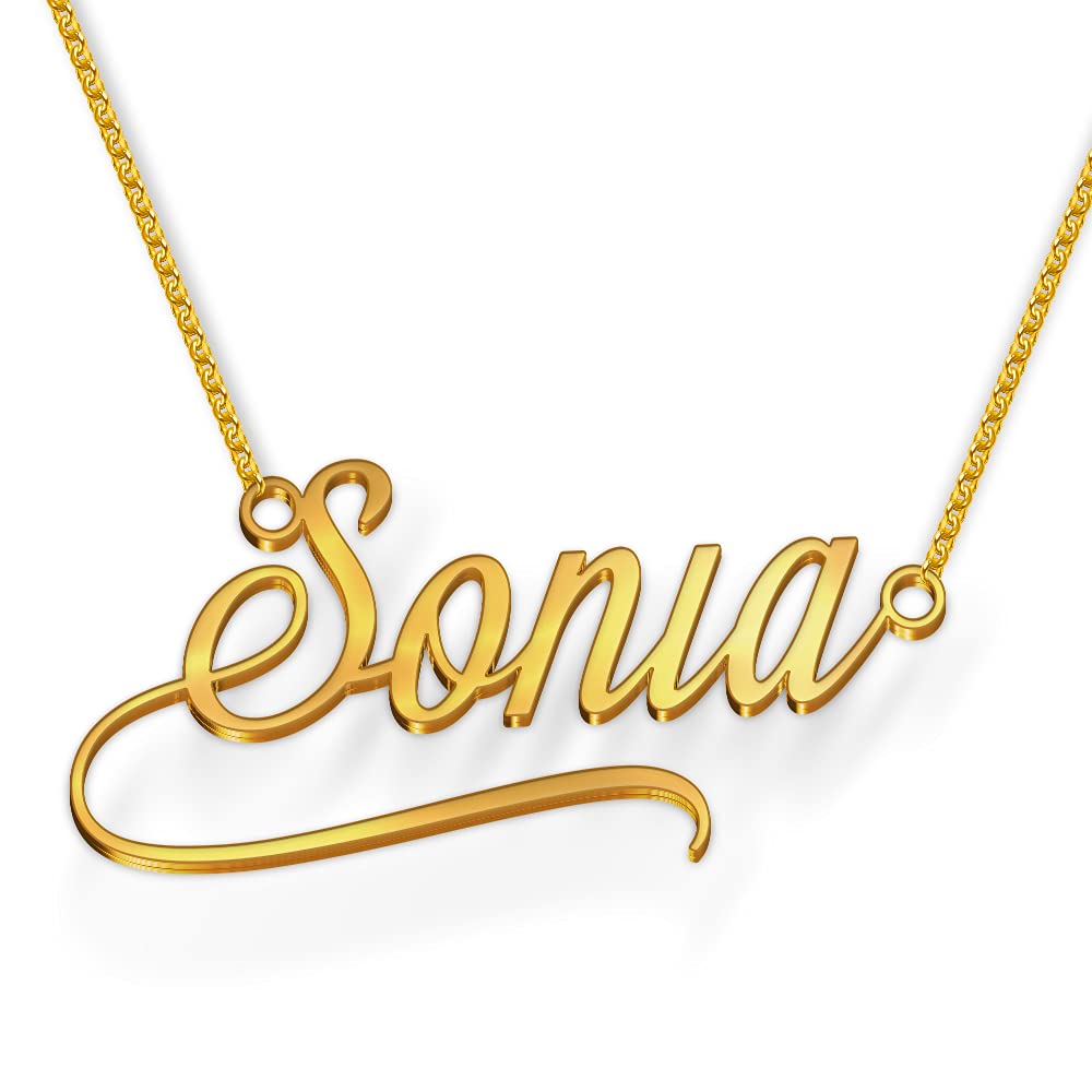 DREAMRAX Sonia Name Necklace in Gold Polish – Elegant Cursive Font, Personalized Jewelry for Women & Girls, Anti-Tarnish, Splash Proof, Custom Gift, Stylish & Timeless Design for Special Moments (B09BQLFFBW) Amazon Price History, Amazon Price Tracker