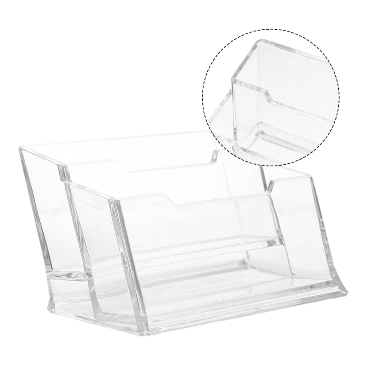 Lurrose 5pezzi Porta Biglietti Da Visita Trasparente Da Scrivania Organizer Per Biglietti Da Visita in Plastica Supporto Per Uffici e Viaggi