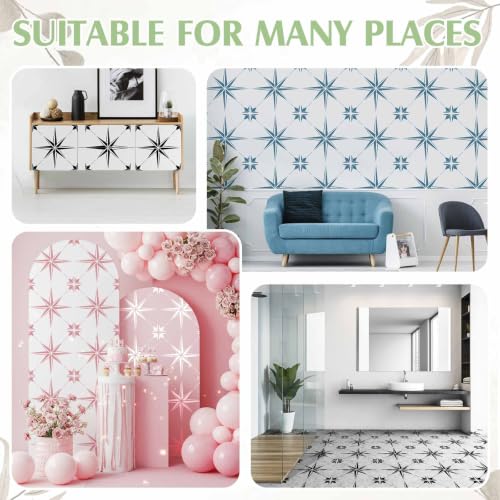 Zonon 4 Pcs 18 in Reusable Tile Stencil for Painting Large Pattern miniatura 5