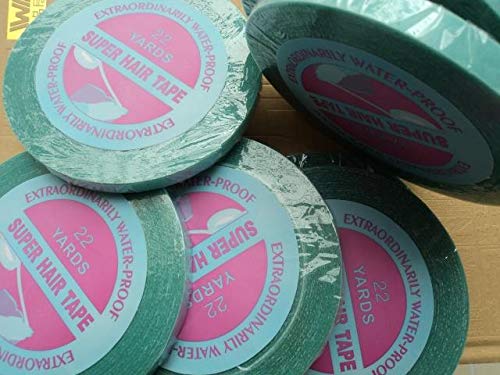"Super Hair Tape" Germany Made Hair Extensions Tape Double Sided Roll Tapes Stickers Adhesive for Men Hair System Replacement Toupee Wig Bundles Hair Weave Closure(22 Yards & 0.8CM)