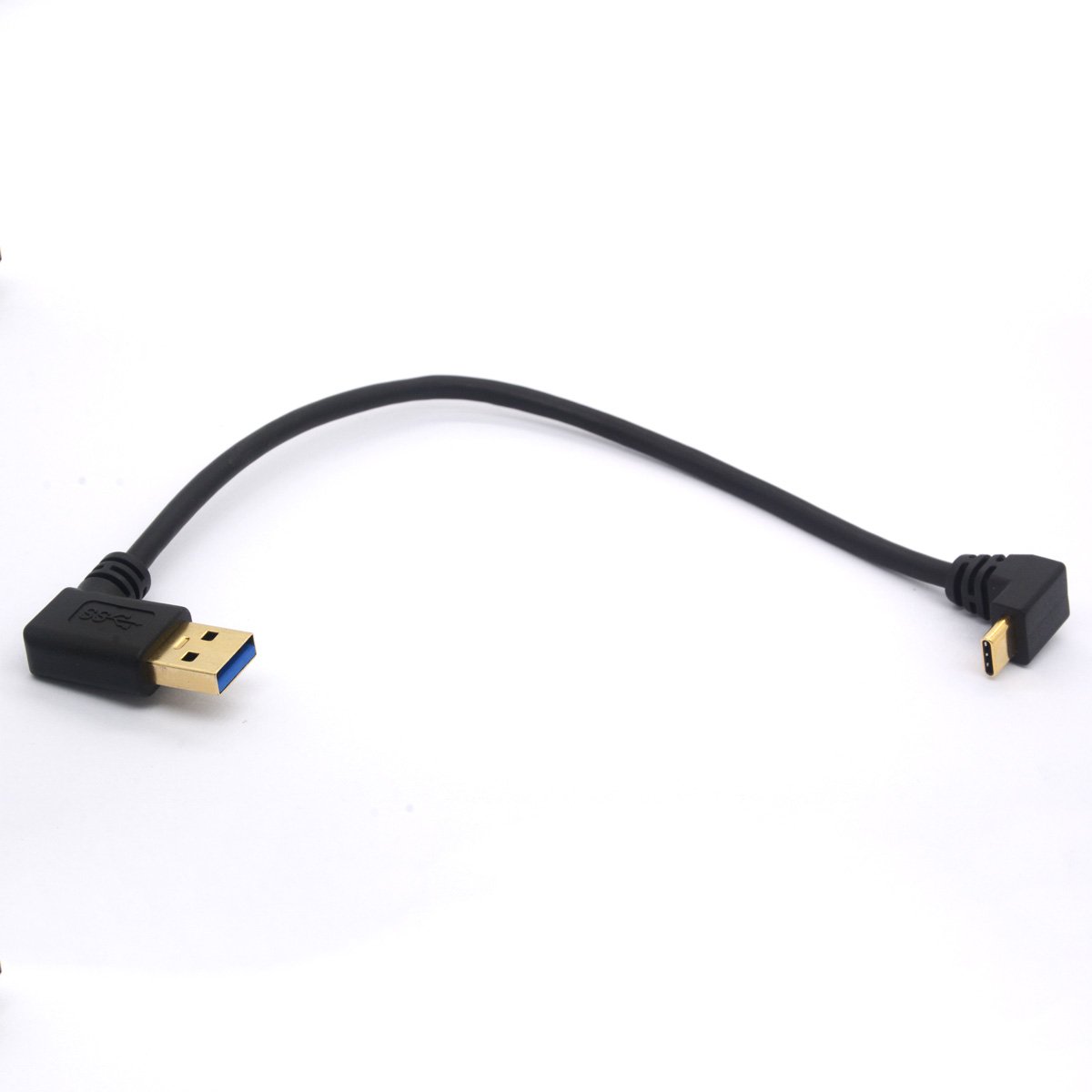 Cavo di prolunga USB tipo C placcato oro USB 3.0 maschio a 90 gradi verso l'alto verso il basso Tipo C Cavo dati USB C Data Sync & Charge Converter adattatore