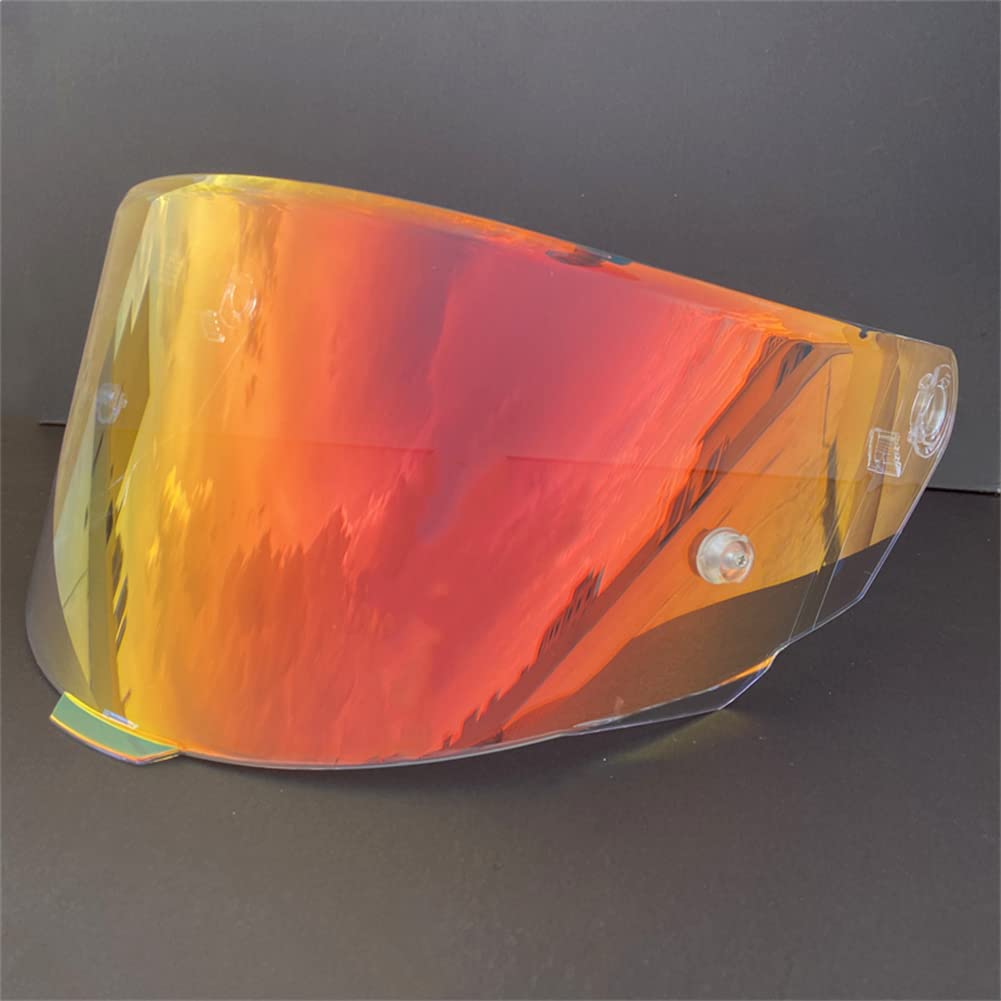 Moontogo Viseira Capacete Helmet Visor Shields for KYT TT Course Helmet Accessories Faceshield Windshield (Revo Clear Red)