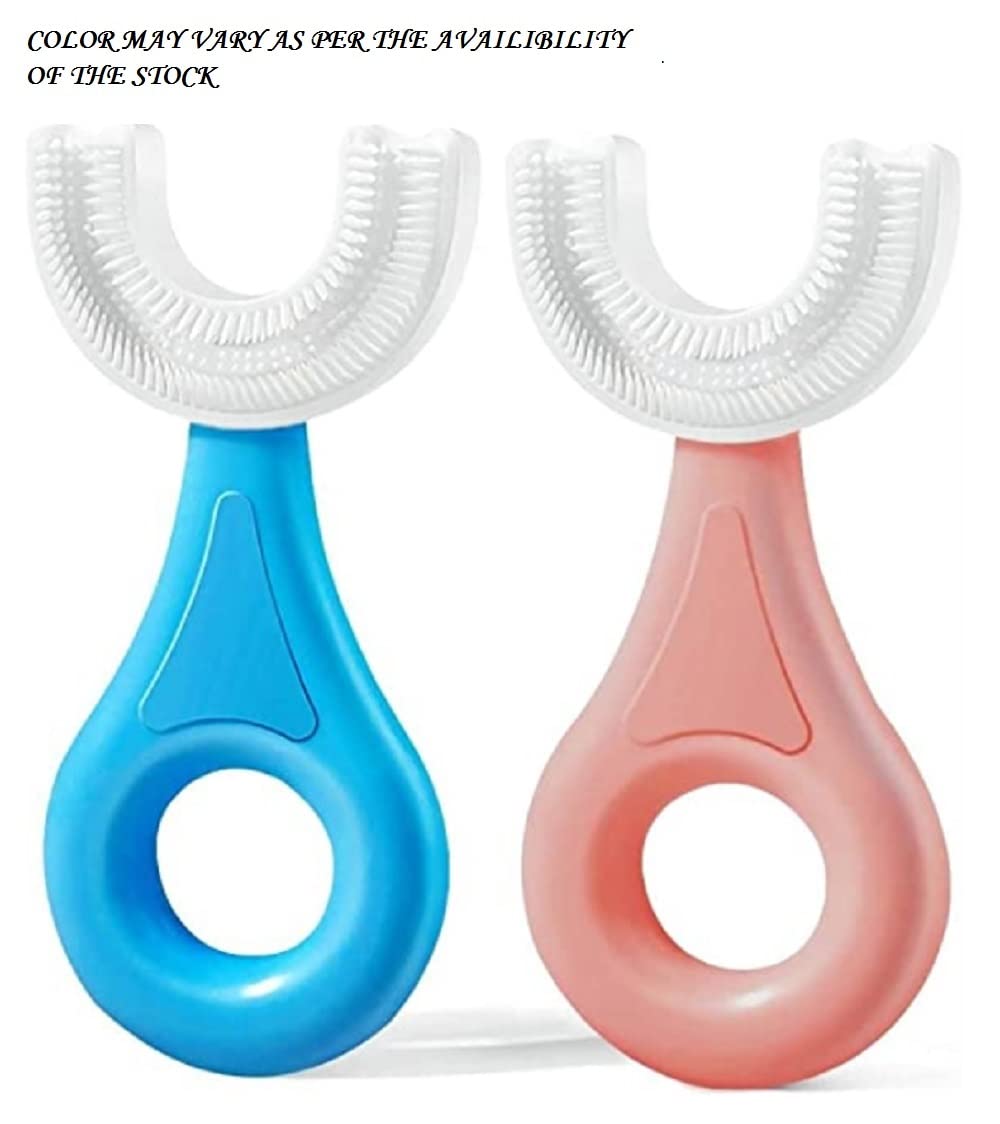 Wavva U Shaped With Finger Toothbrush For Kids Hand Powered