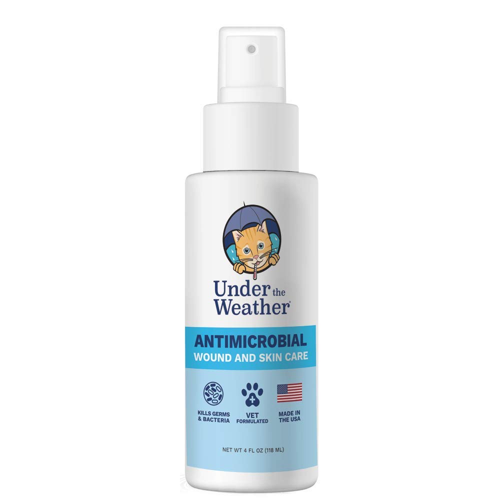 Buy Under the Weather Pet's Antimicrobial Wound Spray for Cats Antiseptic Pet Skin Solution