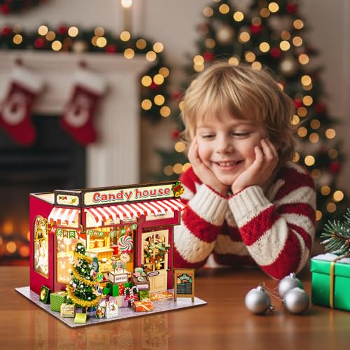 Puzzle 3D bois Noël lumineux à piles pour décorer un bureau - 3