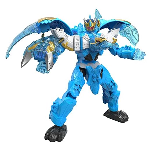 Power Rangers Dino Ptera Freeze Zord for Kids Ages 4 and Up Morphing Dino Robot Zord with Zord Link Mix-and-Match Custom Build System