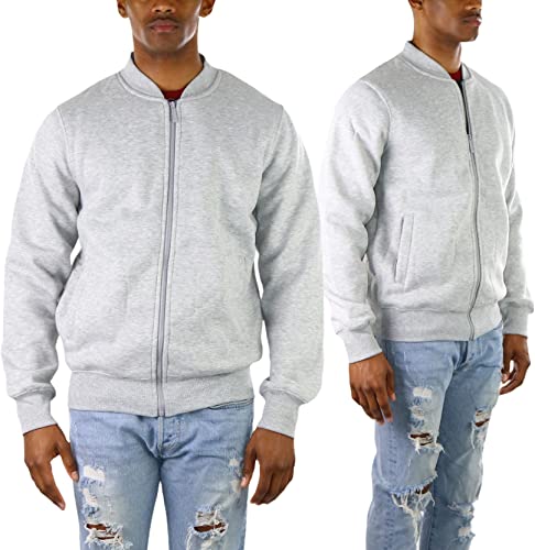 Image of ToBeInStyle Men's Durable and Consistantly Stylish Fleece Bomber Jacket