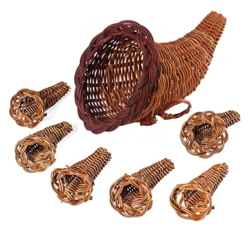 7 Piece Cornucopia Baskets Set by Factory Direct Craft -