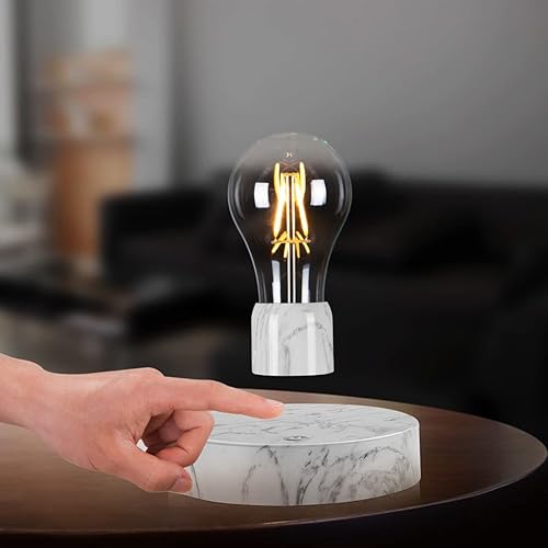 Miniatura 6 de VGAzer Bombilla de luz magnética de levitación inalámbrica, lámpara de escritorio de luz LED de levitación, luz nocturna giratoria automática de 360