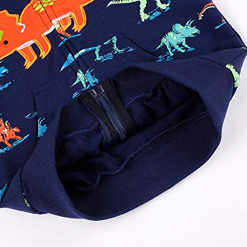 image for Akyzic Toddler Boys Jacket Cartoon Dinosaur Animal Zipper Spring Autum