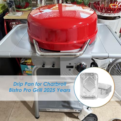 Image of 20-Pack Aluminum Disposable Drip Pan for Charbroil Bistro Pro Grill