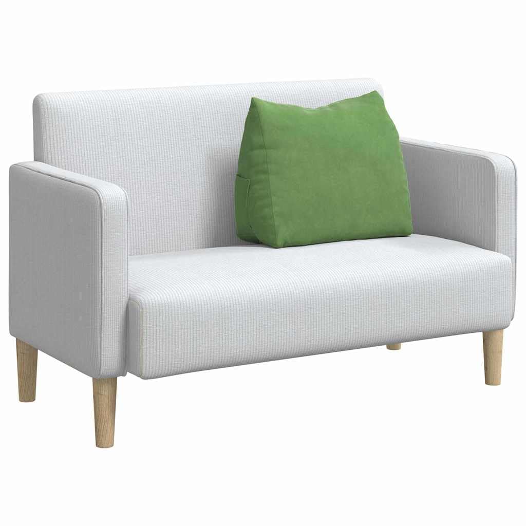 Poduszka pod plecy jasnozielona ze sztruksu 60 x 20 x 50 cm z wypełnieniem poliestrowym, ergonomiczna poduszka podpierająca na sofę, łóżko, do biura, idealna do czytania, relaksu, oglądania
