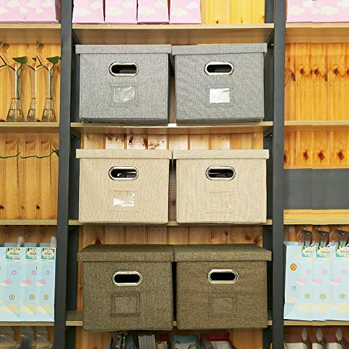 ATBAY File Storage Box with lids Large Capacity Office File Organizer for Letter Size File Folder, Gray(4PACK) - Thumbnail 5