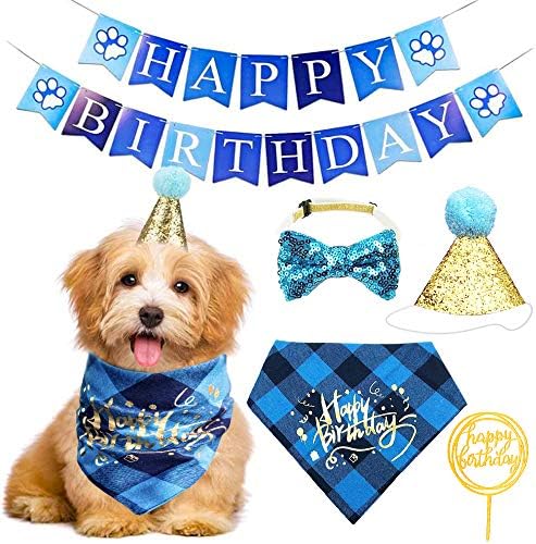 Neo LOONS Dog Birthday Bandana Set Boy Girl