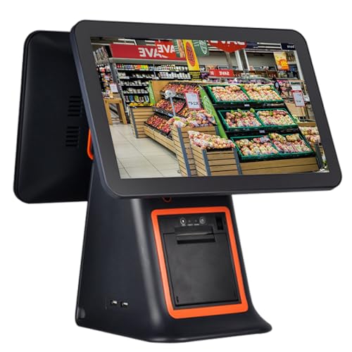 Giuggiolared Caja registradora electrónica con Impresora térmica y Pantalla LED, combinada con un tpv táctil Todo en uno de 15,6