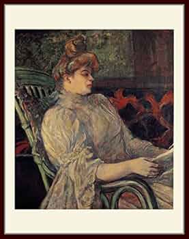 ロートレック、リリ・グルニエ夫人、希少画集画、状態良好、新品高級額装付 ロートレック、リリ・グルニエ夫人、希少画集画、状態良好、新品