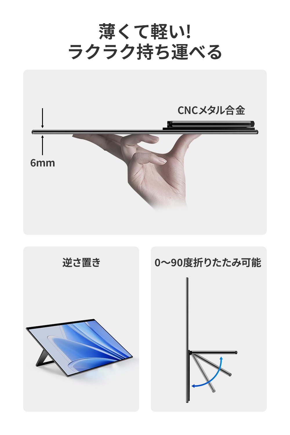 Amazon.co.jp: EHOMEWEI モバイルモニター 4K 15.6インチ 3840x2400