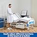 Restisland Premium 5 Function Electric Hospital ICU Bed with Mattress & IV Pole.