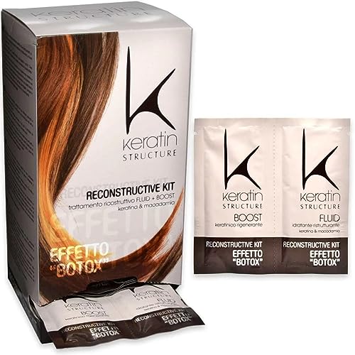 KERATIN STRUCTURE RECONSTRUCTIVE KIT EFFETTO BOTOX FLUIDO + BOOST Conf. da 45 pz