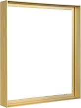 Frame for 24x36 Canvas Painting, FOLKOR Metal Canvas Frame with 1.5" Deep, DIY Modern Floater Frame for Oil Paintings Portrait Landscape Living Room Bedroom Home Office Wall Art Decor (Gold)